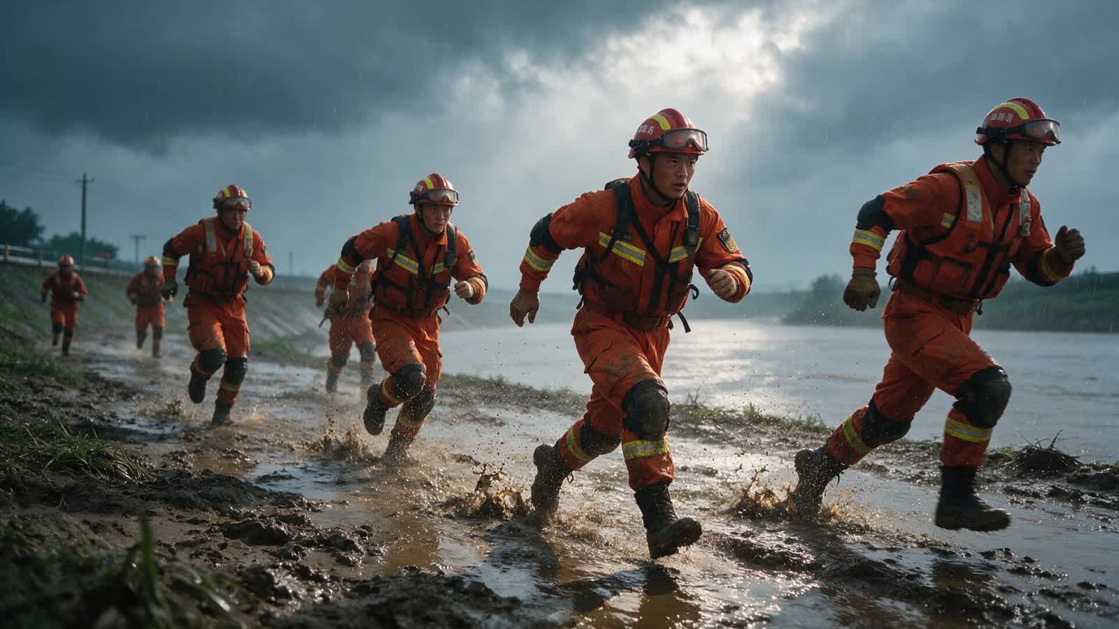 政府防汛演练活动跟拍，阴雨天画面灰暗怎么后期调出大片感？